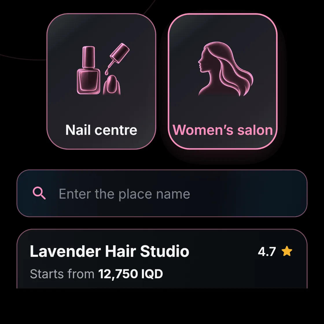 Lavender Hair Studio: Women’s salon, 4.7, starts from 12,750 IQD.